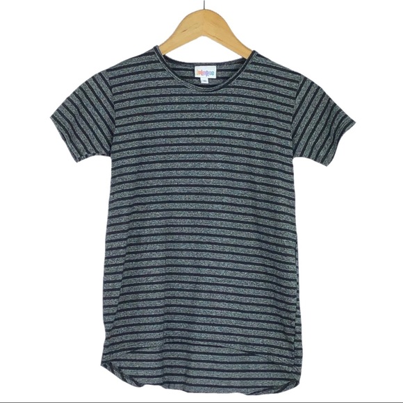 *SOLD* LULAROE | Black Striped Unisex Gracie - Picture 2 of 5